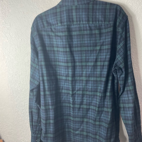 Untuckit Black Watch Plaid Flannel Shirt Sz L - Picture 3 of 5